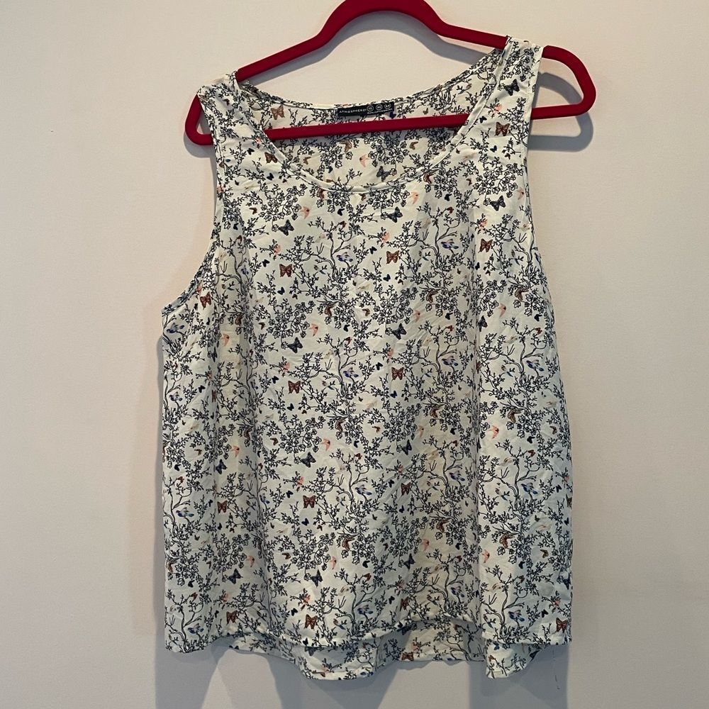 Atmosphere Primark White Patterned Tank UK 18/ US 14
